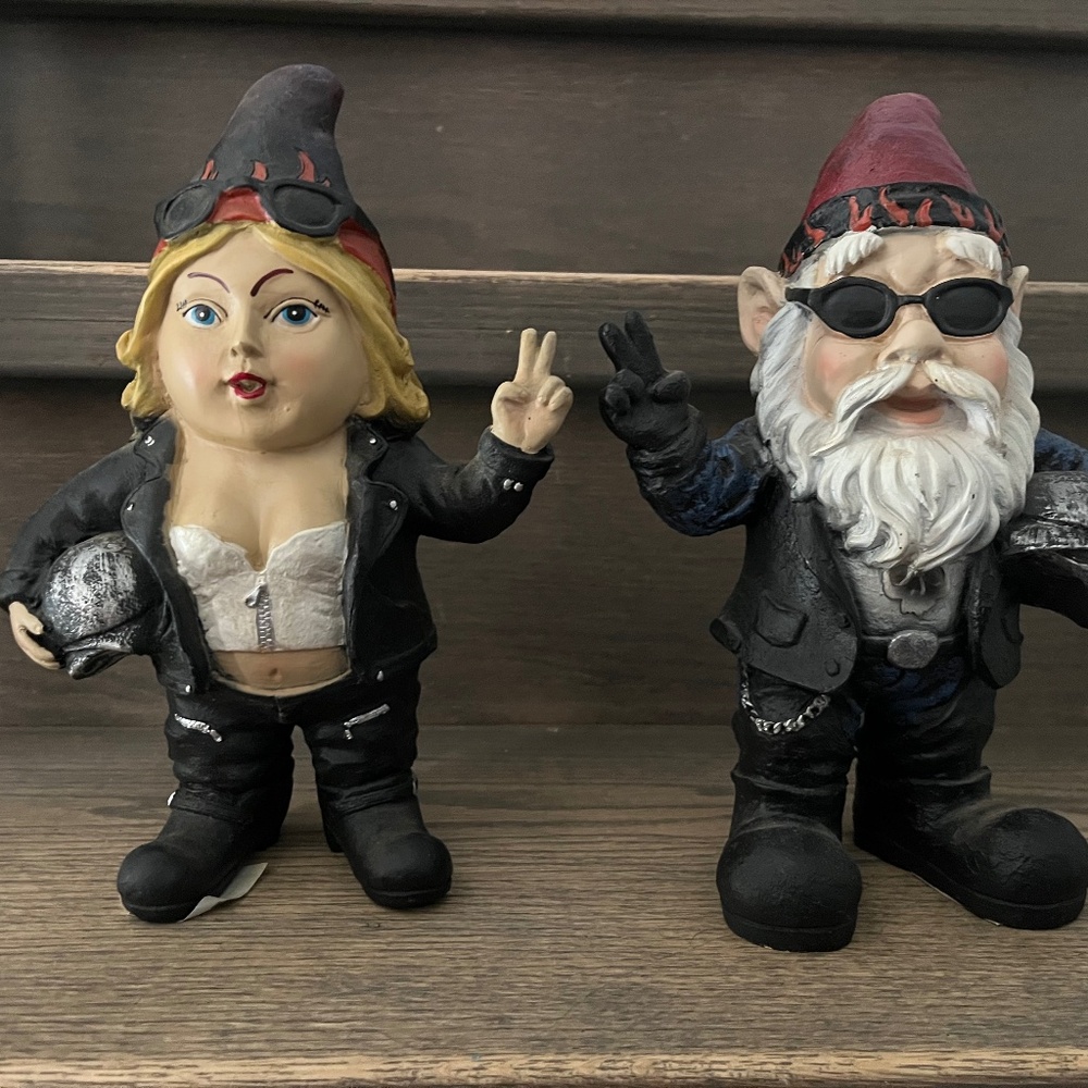 Biker Garden Gnomes